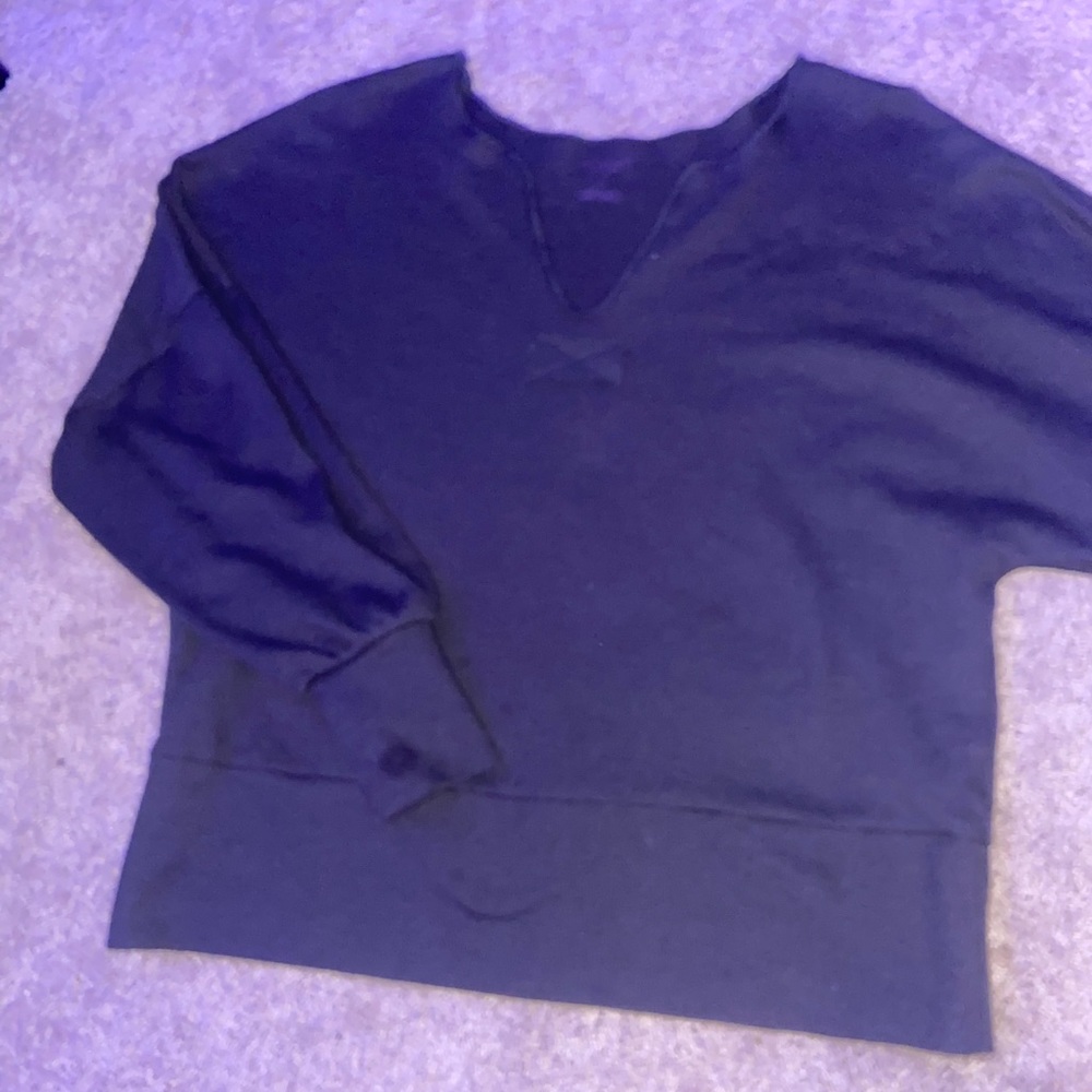cute off the shoulder, v-cut crewneck
